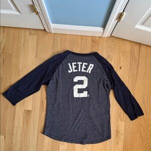 MLB "JETER" Vintage Majestic  New York Yankees Raglan Tee